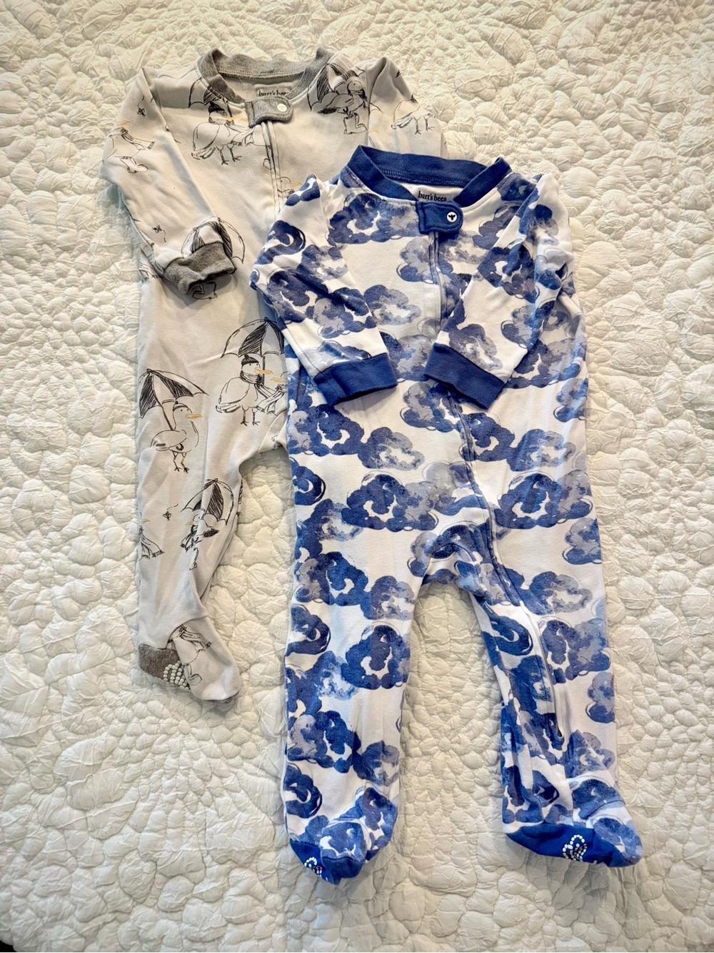 Burt’s Bees Baby set of 2 Footed Pajamas